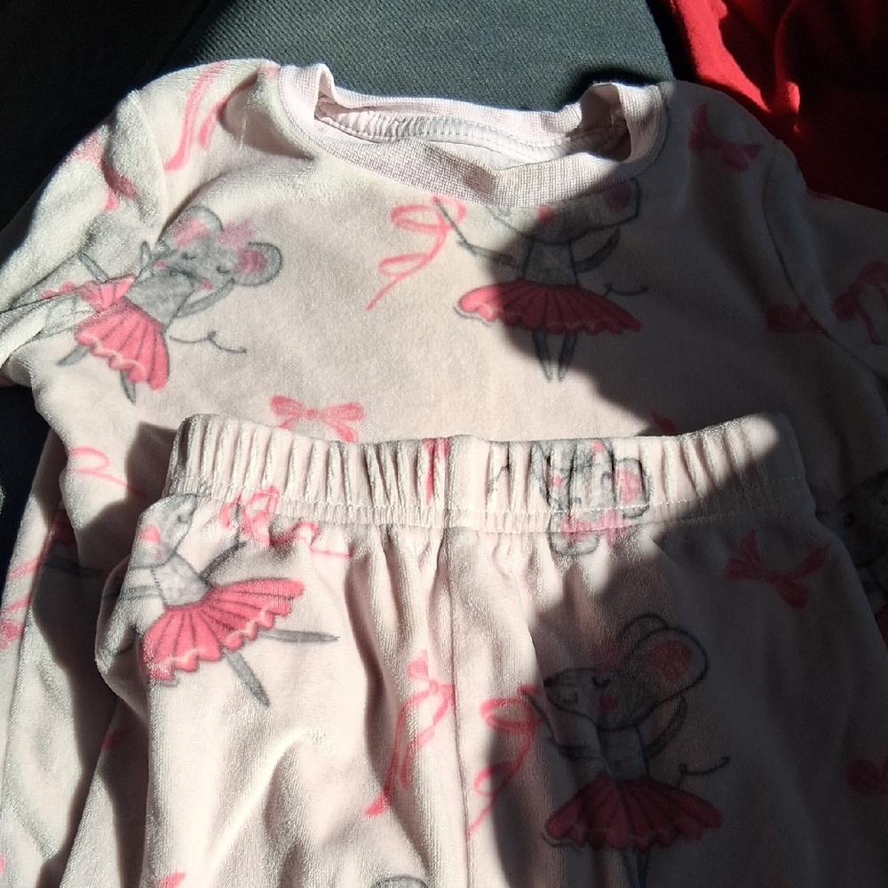 George Kids Matching Set - Pink and Gray